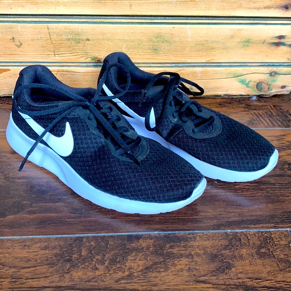 Nike black and white sneakers size 8